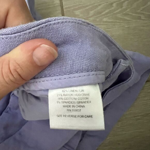 Lila Ryan Sweet Lavender Cecily Linen Blend Short Size 6 - Picture 4 of 5